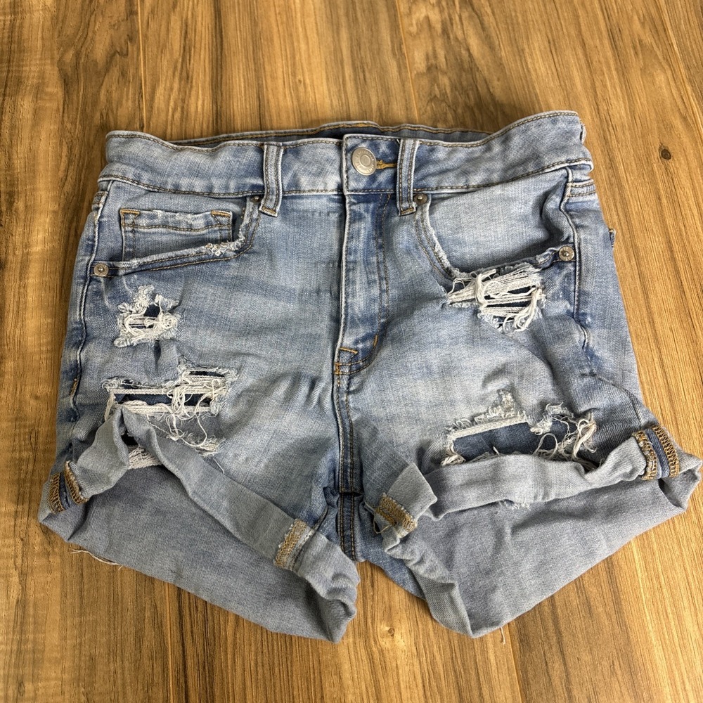 Aeropostale High Rise Women's Size 4 Reg Shorts Covered Ripped